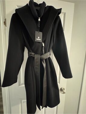 Mackage Shia 2 in 1 Double Face Wool Coat with Removable Bib